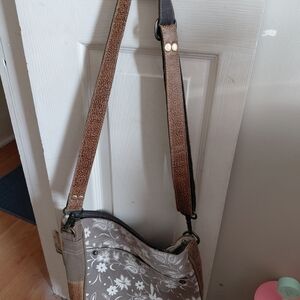 Myra Bag Brown Floral Shoulder Crossbody
